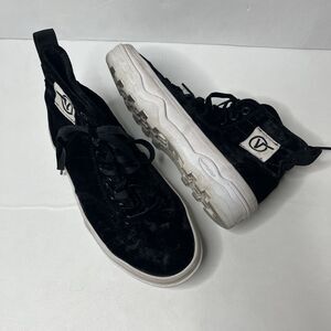 Vans Black Velvet Waffle cup High Top  Sneakers (Women's 6/Men's 4.5